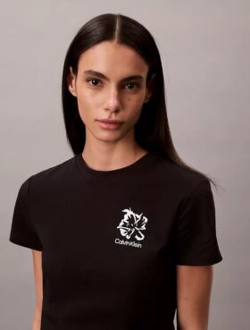 Tricou slim cu imprimeu floral