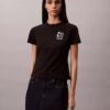 Tricou slim cu imprimeu floral Tricou slim cu imprimeu floral