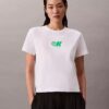 Tricou slim cu imprimeu Monogram