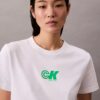 Tricou slim cu imprimeu Monogram