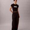 Tricou slim cu logo contrastant