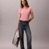 Tricou slim cu logo curbat Tricou slim cu logo curbat