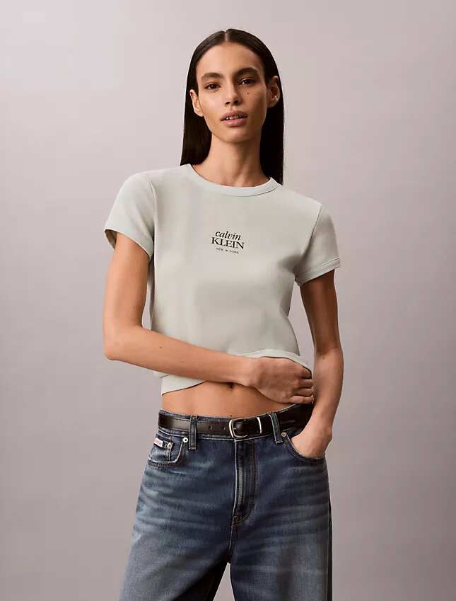 Tricou slim cu logo grafic Tricou slim cu logo grafic