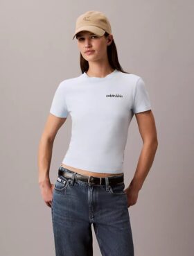 Tricou slim cu logo grafic