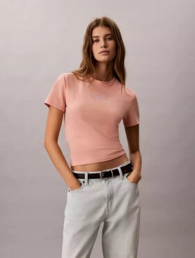 Tricou slim cu logo grafic