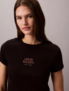 Tricou slim cu logo grafic