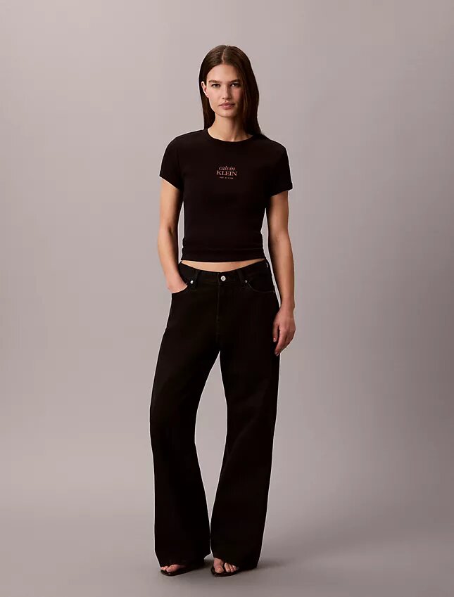 Tricou slim cu logo grafic Tricou slim cu logo grafic