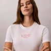 Tricou slim cu logo grafic