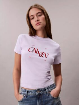 Tricou slim cu logo grafic divizat
