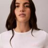 Tricou slim cu logo grafic și nervuri Tricou slim cu logo grafic și nervuri