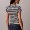 Tricou slim cu logo grafic și nervuri Tricou slim cu logo grafic și nervuri
