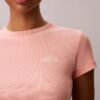 Tricou slim cu logo grafic și nervuri