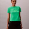 Tricou slim cu logo grafic în dungi Tricou slim cu logo grafic în dungi