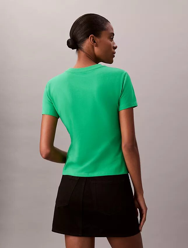 Tricou slim cu logo grafic în dungi Tricou slim cu logo grafic în dungi