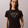 Tricou slim cu logo grafic în straturi Tricou slim cu logo grafic în straturi