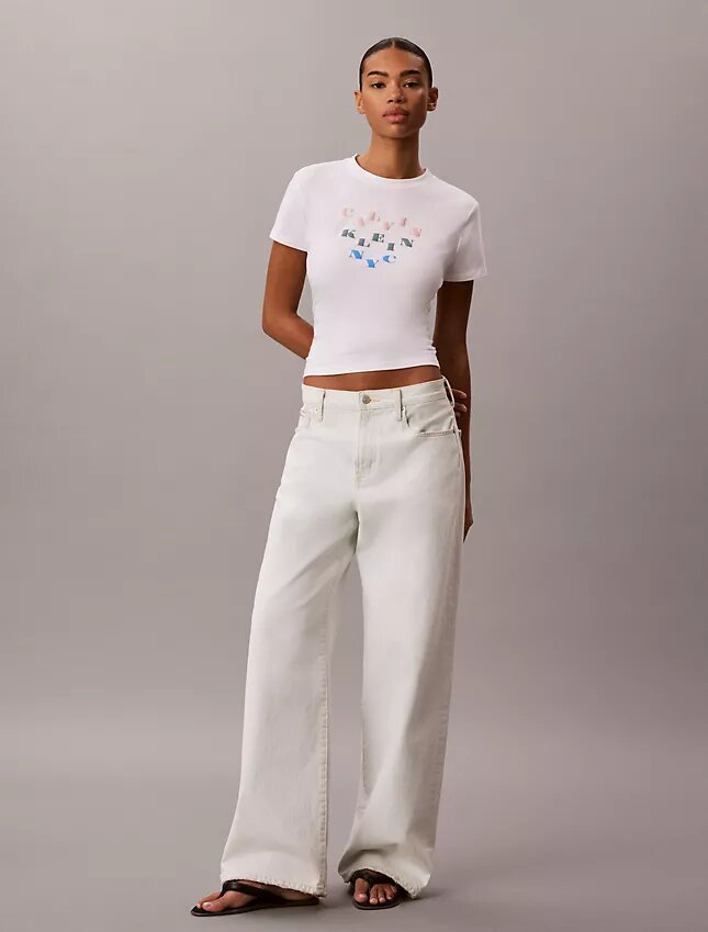 Tricou slim cu logo grafic în straturi Tricou slim cu logo grafic în straturi