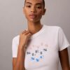 Tricou slim cu logo grafic în straturi Tricou slim cu logo grafic în straturi