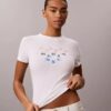 Tricou slim cu logo grafic în straturi Tricou slim cu logo grafic în straturi