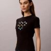 Tricou slim cu logo grafic în straturi Tricou slim cu logo grafic în straturi