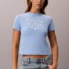 Tricou slim cu logo grafic în straturi Tricou slim cu logo grafic în straturi