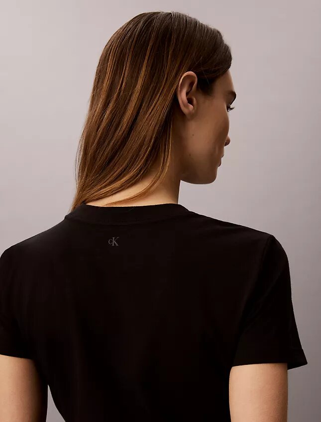 Tricou slim cu logo grafic în straturi Tricou slim cu logo grafic în straturi
