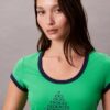 Tricou slim cu logo Monogram