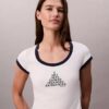 Tricou slim cu logo Monogram