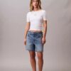 Tricou slim cu logo Monogram și material Modal elastic