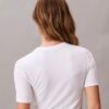 Tricou slim cu logo Monogram și material Modal elastic