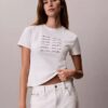 Tricou slim cu logo tipografic
