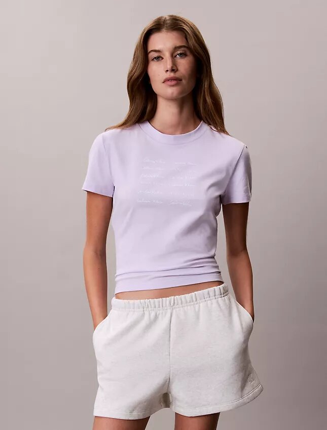Tricou slim cu logo tipografic Tricou slim cu logo tipografic