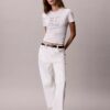 Tricou slim cu logo tipografic