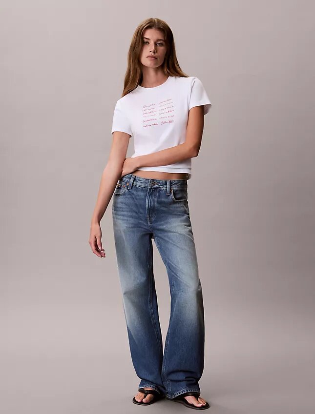 Tricou slim cu logo tipografic Tricou slim cu logo tipografic