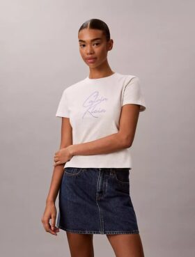 Tricou slim cu logo tipărit în relief