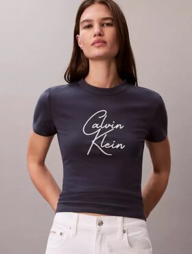 Tricou slim cu logo tipărit în relief