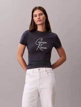 Tricou slim cu logo tipărit în relief