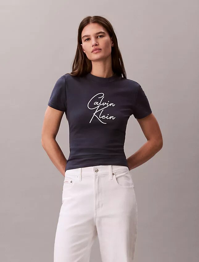 Tricou slim cu logo tipărit în relief Tricou slim cu logo tipărit în relief