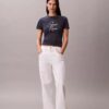 Tricou slim cu logo tipărit în relief Tricou slim cu logo tipărit în relief