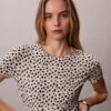 Tricou slim cu volane