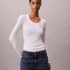 Tricou slim din Modal elastic cu nervuri