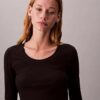 Tricou slim din Modal elastic cu nervuri