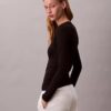 Tricou slim din Modal elastic cu nervuri