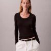 Tricou slim din Modal elastic cu nervuri