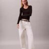 Tricou slim din Modal elastic cu nervuri