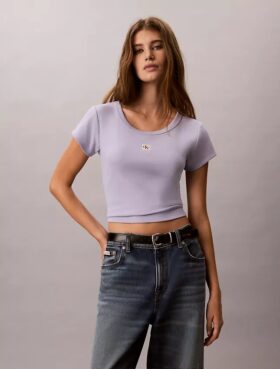 Tricou slim Monologo țesut