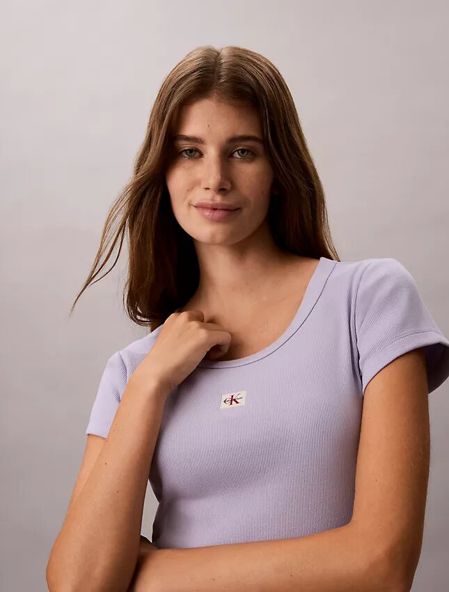 Tricou slim Monologo țesut Tricou slim Monologo țesut