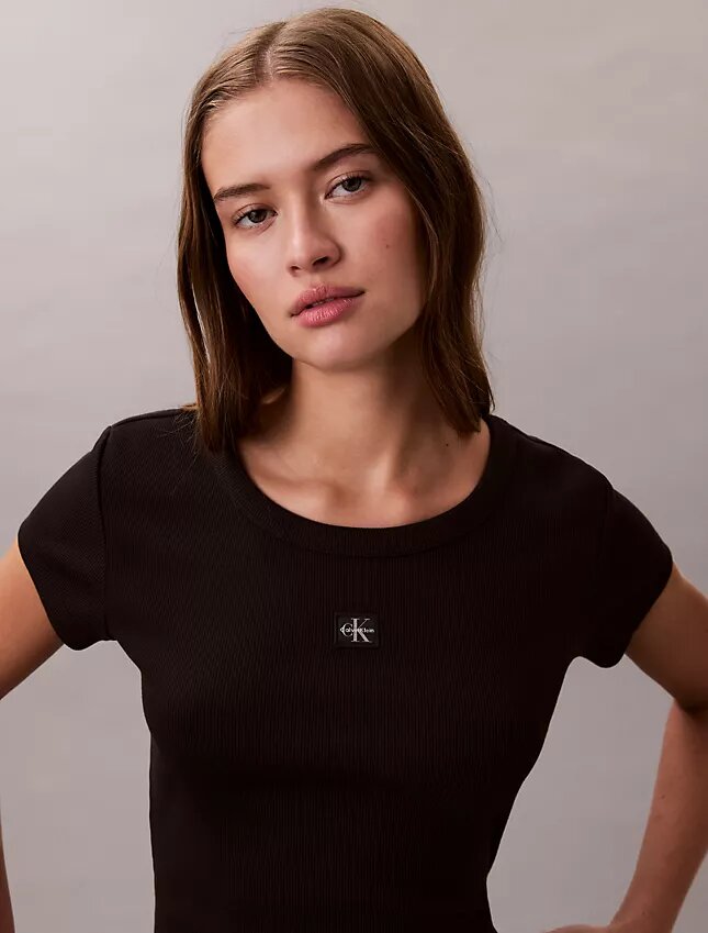 Tricou slim Monologo țesut Tricou slim Monologo țesut