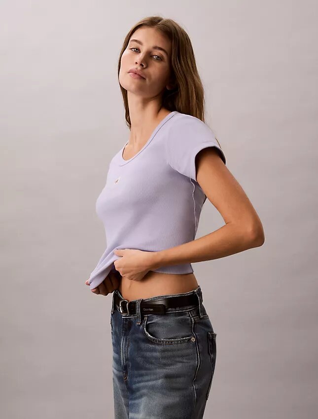 Tricou slim Monologo țesut Tricou slim Monologo țesut