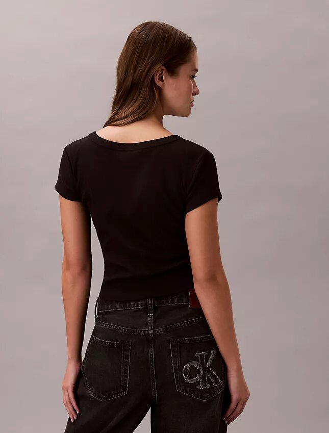 Tricou slim Monologo țesut Tricou slim Monologo țesut