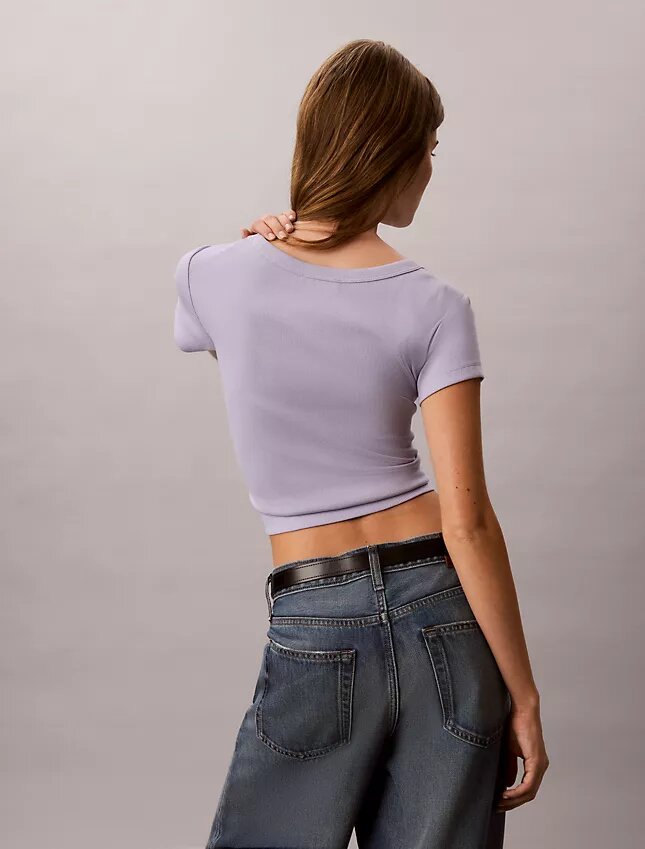 Tricou slim Monologo țesut Tricou slim Monologo țesut